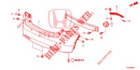 REAR BUMPER  for Honda CIVIC DIESEL 1.6 SE 5 Doors 6 speed manual 2013