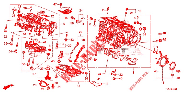 CYLINDER BLOCK/OIL PAN (DIESEL) (2) for Honda CR-V DIESEL 1.6 EXCLUSIVE NAVI 4WD 5 Doors 6 speed manual 2017