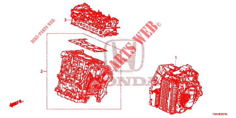 ENGINE ASSY./TRANSMISSION  ASSY. (DIESEL) for Honda CR-V DIESEL 1.6 EXCLUSIVE NAVI 4WD 5 Doors 6 speed manual 2017