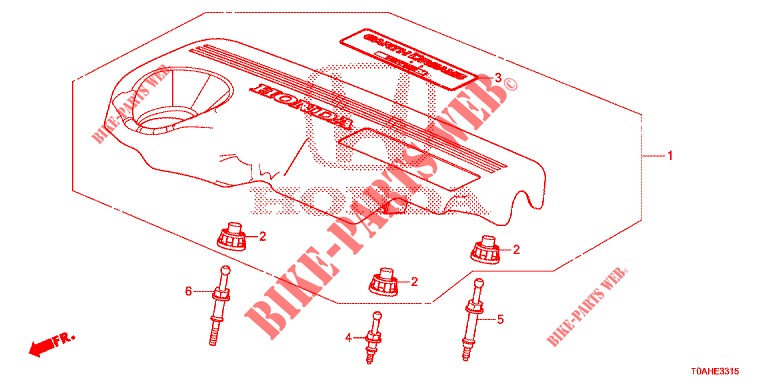 ENGINE COVER (DIESEL) for Honda CR-V DIESEL 1.6 EXCLUSIVE NAVI 4WD 5 Doors 6 speed manual 2017