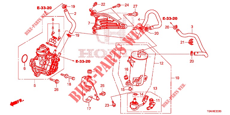 HIGH PRESSURE PUMP (DIESEL) for Honda CR-V DIESEL 1.6 EXCLUSIVE NAVI 4WD 5 Doors 6 speed manual 2017