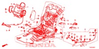 FRONT SEAT COMPONENTS (D.) (HAUTEUR MANUELLE) for Honda CIVIC 1.8 EXGT 5 Doors 5 speed automatic 2014