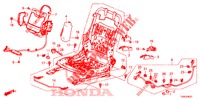 FRONT SEAT COMPONENTS (D.) (HAUTEUR MANUELLE) for Honda CIVIC 1.8 S 5 Doors 5 speed automatic 2014