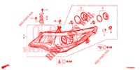 HEADLIGHT  for Honda CIVIC 1.8 EX 5 Doors 5 speed automatic 2015
