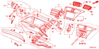 INSTRUMENT GARNISH (COTE DE PASSAGER) (RH) for Honda CIVIC 1.8 EX 5 Doors 5 speed automatic 2015