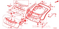 TAILGATE PANEL (2D)  for Honda CIVIC 1.4 EXECUTIVE 5 Doors 6 speed manual 2015