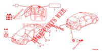 EMBLEMS/CAUTION LABELS  for Honda CIVIC 1.4 EXECUTIVE 5 Doors 6 speed manual 2016