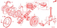 CRANKSHAFT/PISTON (1.8L) for Honda CIVIC 1.8 ES 5 Doors 6 speed manual 2014
