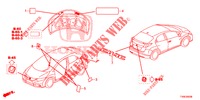 EMBLEMS/CAUTION LABELS  for Honda CIVIC 1.8 ES 5 Doors 6 speed manual 2014
