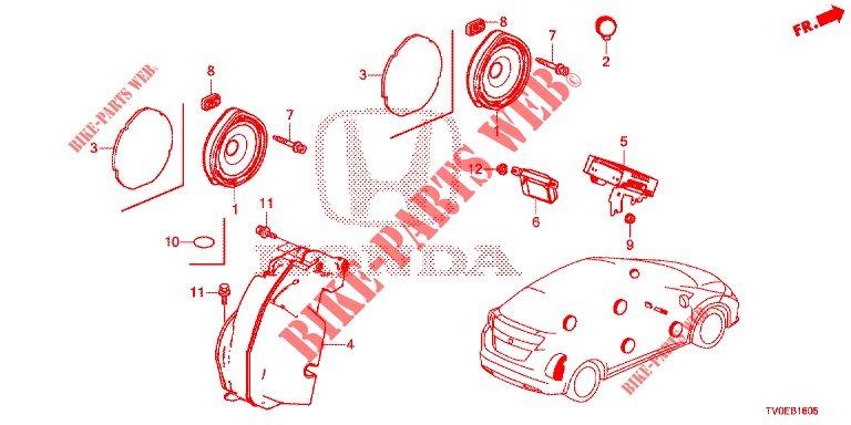 ANTENNA/SPEAKER  for Honda CIVIC 1.8 ES 5 Doors 6 speed manual 2014