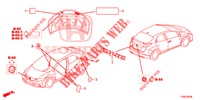 EMBLEMS/CAUTION LABELS  for Honda CIVIC 1.8 EX 5 Doors 6 speed manual 2014