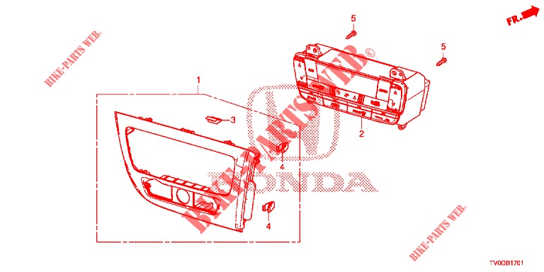 HEATER CONTROL (RH) for Honda CIVIC 1.8 ES 5 Doors 6 speed manual 2015