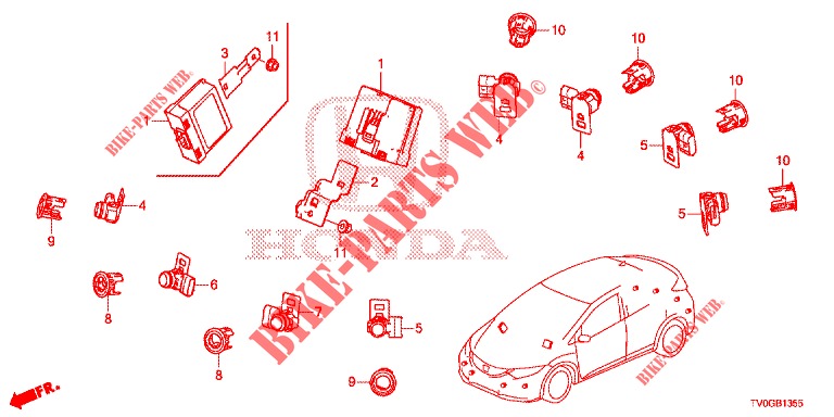 PARKING SENSOR  for Honda CIVIC 1.8 ES 5 Doors 6 speed manual 2015