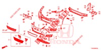 FRONT BUMPER  for Honda CIVIC 1.8 EX 5 Doors 6 speed manual 2015