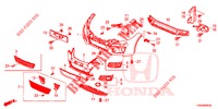 FRONT BUMPER  for Honda CIVIC 1.8 SE 5 Doors 6 speed manual 2015