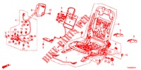 FRONT SEAT COMPONENTS (G.) (SIEGE REGLAGE MANUEL) for Honda CIVIC 1.8 SE 5 Doors 6 speed manual 2015