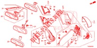 MIRROR/SUNVISOR  for Honda CIVIC 1.8 SE 5 Doors 6 speed manual 2015