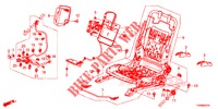 FRONT SEAT COMPONENTS (G.) (SIEGE REGLAGE MANUEL) for Honda CIVIC 1.8 EX 5 Doors 6 speed manual 2016