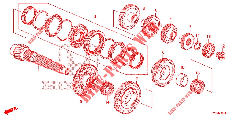 COUNTERSHAFT (DIESEL) for Honda CIVIC 1.8 EX 5 Doors 6 speed manual 2016