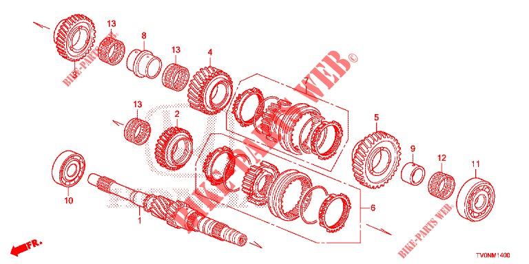 MAINSHAFT (DIESEL) for Honda CIVIC 1.8 EX 5 Doors 6 speed manual 2016