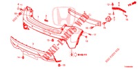 REAR BUMPER  for Honda CIVIC 1.8 EXGT 5 Doors 6 speed manual 2016