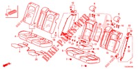 REAR SEAT/SEATBELT (2D)  for Honda CIVIC 1.0 ES 5 Doors 6 speed manual 2017