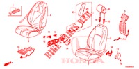 FRONT SEAT/SEATBELTS (D.) (RH) for Honda CIVIC 1.5 PRESTIGE 5 Doors 6 speed manual 2017