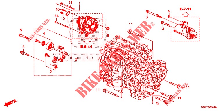 AUTO TENSIONER (1.5L) for Honda CIVIC 1.5 SPORT 5 Doors 6 speed manual 2017