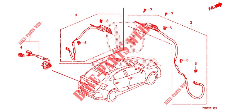 GPS ANTENNA / CAMERA REAR VIEW for Honda CIVIC 1.5 RS 5 Doors 6 speed manual 2018