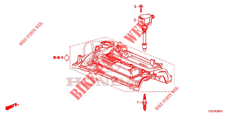 PLUG TOP COIL/PLUG (1.5L) for Honda CIVIC 1.5 RS 5 Doors 6 speed manual 2018