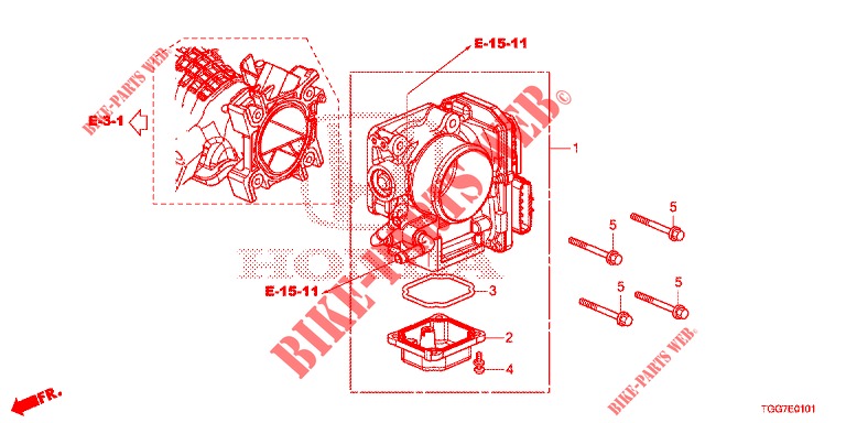 THROTTLE BODY (1.5L) for Honda CIVIC 1.5 RS 5 Doors 6 speed manual 2018