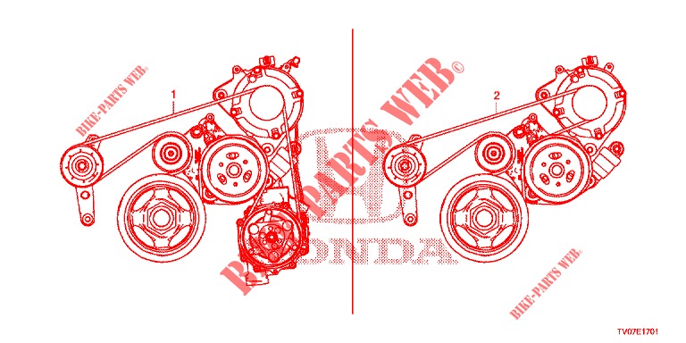 ALTERNATOR BELT (1.8L) for Honda CIVIC 1.8 SE 5 Doors 6 speed manual 2013