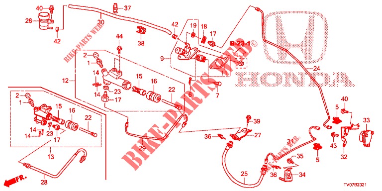 BRAKE MASTER CYLINDER (1.4L) (1.8L) (RH) for Honda CIVIC 1.8 SE 5 Doors 6 speed manual 2013