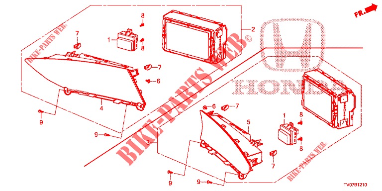 CENTER DISPLAY  for Honda CIVIC 1.8 SE 5 Doors 6 speed manual 2013