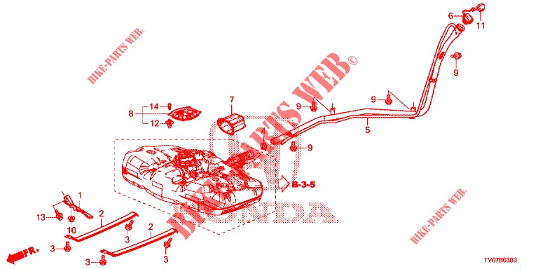 FUEL FILLER PIPE  for Honda CIVIC 1.8 SE 5 Doors 6 speed manual 2013