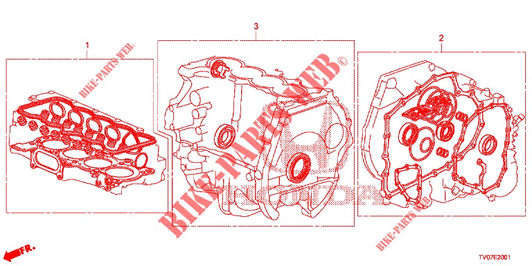 GASKET KIT/ TRANSMISSION ASSY. (1.8L) for Honda CIVIC 1.8 SE 5 Doors 6 speed manual 2013