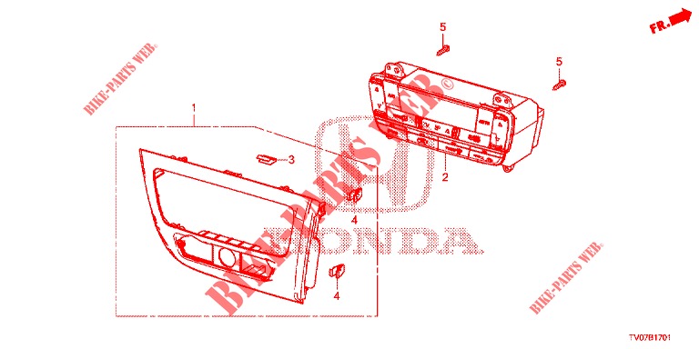 HEATER CONTROL (RH) for Honda CIVIC 1.8 SE 5 Doors 6 speed manual 2013