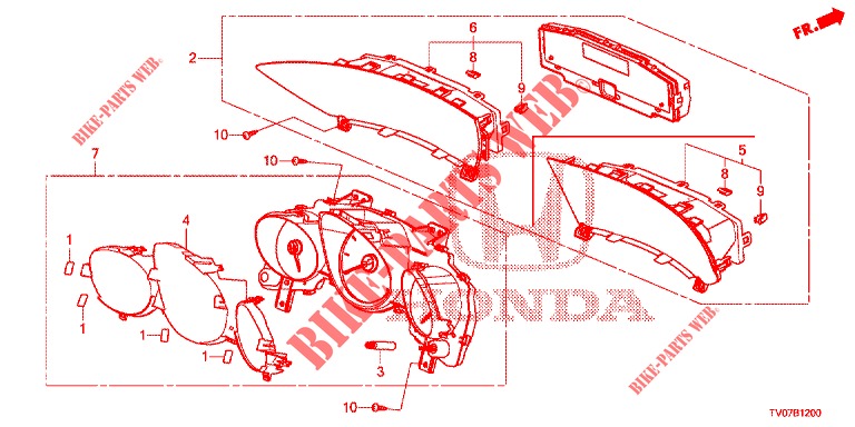 SPEEDOMETER  for Honda CIVIC 1.8 SE 5 Doors 6 speed manual 2013