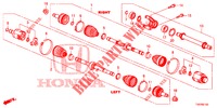 FRONT DRIVESHAFT/HALF SHA FT (DIESEL) (2.2L) for Honda CIVIC 2.2 ES TUNER LESS 5 Doors 6 speed manual 2013