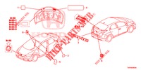 EMBLEMS/CAUTION LABELS  for Honda CIVIC 2.2 EX 5 Doors 6 speed manual 2013