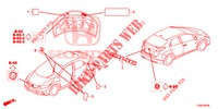 EMBLEMS/CAUTION LABELS  for Honda CIVIC DIESEL 1.6 EX 5 Doors 6 speed manual 2014