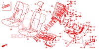 REAR SEAT/SEATBELT (G.) for Honda CIVIC DIESEL 1.6 EX 5 Doors 6 speed manual 2014