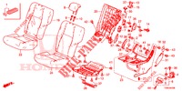 REAR SEAT/SEATBELT (G.) for Honda CIVIC DIESEL 1.6 EXGT 5 Doors 6 speed manual 2014