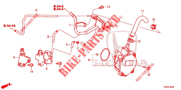 INSTALL PIPE/VACUUM PUMP (DIESEL) for Honda CIVIC DIESEL 1.6 EXGT 5 Doors 6 speed manual 2014