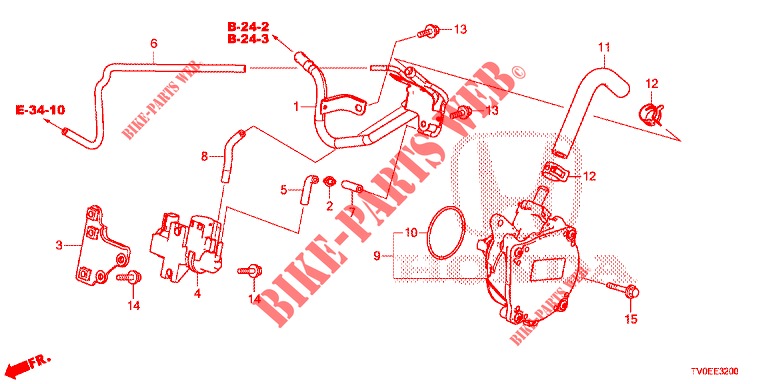 INSTALL PIPE/VACUUM PUMP (DIESEL) for Honda CIVIC DIESEL 1.6 SE 5 Doors 6 speed manual 2014