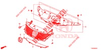 FRONT GRILLE/MOLDING  for Honda CIVIC DIESEL 1.6 ES 5 Doors 6 speed manual 2015