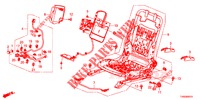 FRONT SEAT COMPONENTS (G.) (SIEGE REGLAGE MANUEL) for Honda CIVIC DIESEL 1.6 ES 5 Doors 6 speed manual 2015