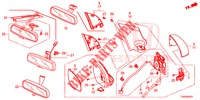 MIRROR/SUNVISOR  for Honda CIVIC DIESEL 1.6 ES 5 Doors 6 speed manual 2015