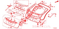 TAILGATE PANEL (2D)  for Honda CIVIC DIESEL 1.6 ES EURO 6 5 Doors 6 speed manual 2015