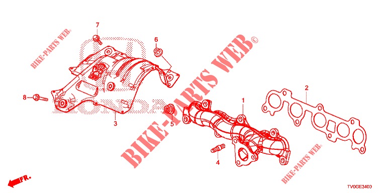 EXHAUST MANIFOLD (DIESEL) for Honda CIVIC DIESEL 1.6 S 5 Doors 6 speed manual 2015
